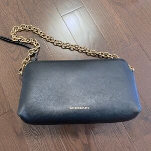 Black Burberry Studded Shoulder Bag